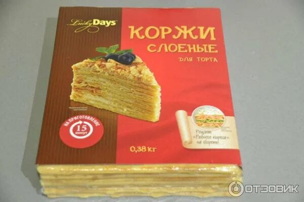 Магнит коржи для наполеона фото Отзыв о Коржи слоеные для торта Lucky Days Для любителей торта "Наполеон" - быст