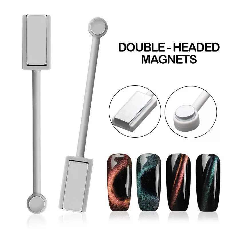 Магниты кошачий глаз фото Ellwings 2017 Newest 3D DIY Magic Cat Eyes Double headed Magnetic Nail Art Tools