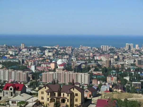 Махачкала фото 2024 Панорамный вид на Махачкалу и Каспийское море с горы Тарки-Тау Бюджетные путешес