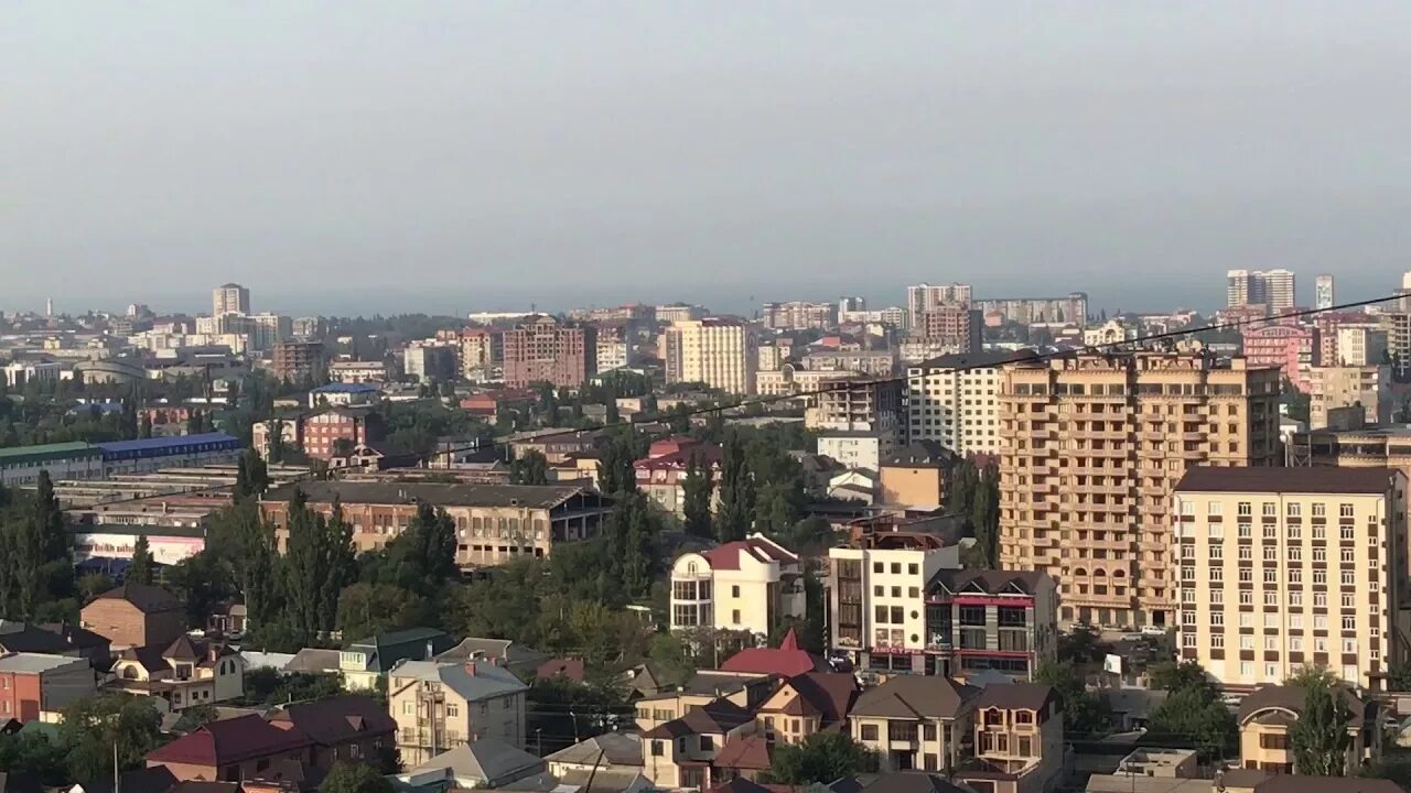 Махачкала фото сверху Вид с Тарков на Махачкалу - YouTube