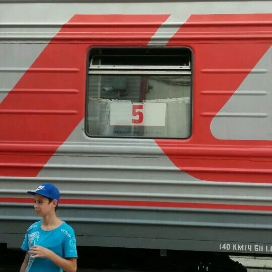 Махачкала поезд фото Поезд 085 Махачкала - Москва - Train in Makhachkala