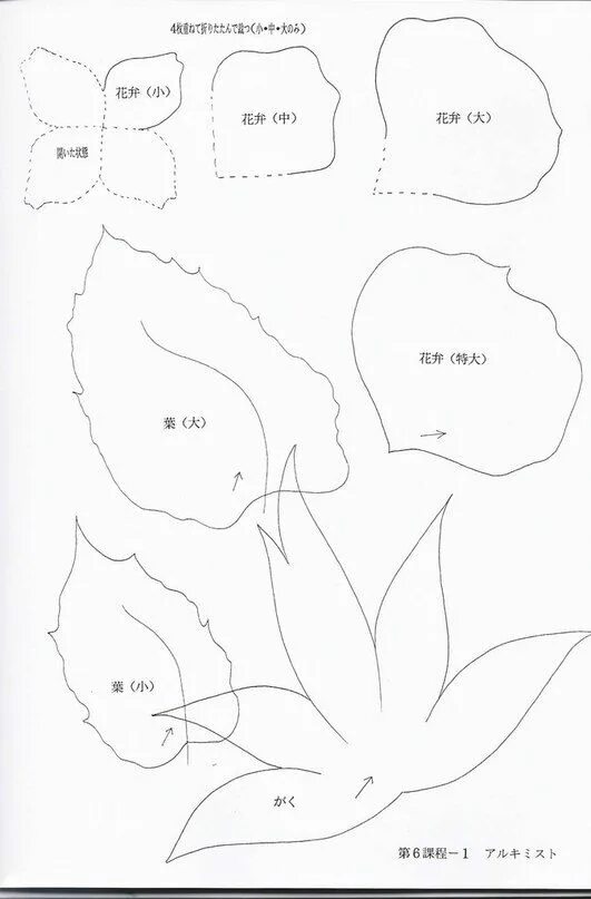 Мак из кожи выкройка Pin by Светлана Коваленко on foam Paper flower template, Flower template, Big pa