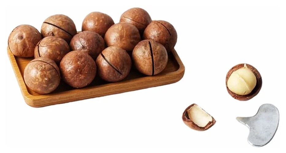 Макадамский орех фото Макадамия WALNUTS в скорлупе с распилом, 500 г - купить в интернет-магазине по н