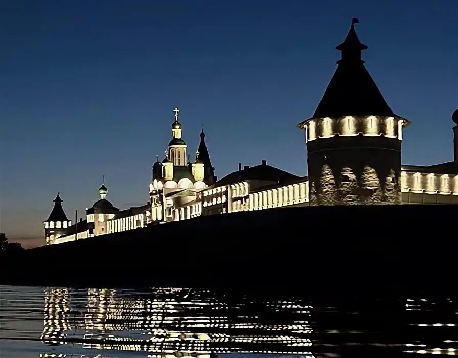 Макарьевский монастырь нижегородская область фото ночью Нижегородский губернатор показал, как светится Макарьевский монастырь - Рамблер/