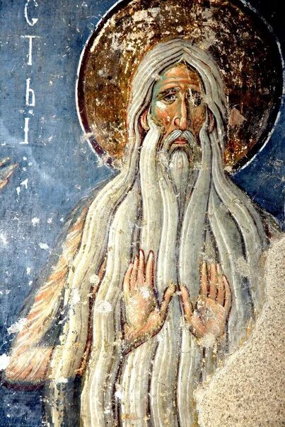 Макарий великий египетский фото молитвы Saint Macarius the Great, of Egypt. Frescoes of the Church of the Ascension of t