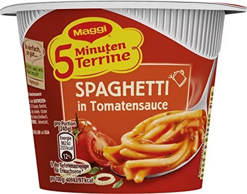 Макароны быстрого приготовления фото Купить лапша быстрого приготовления MAGGI Maggi 5 Minuten Terrine Spaghetti in T