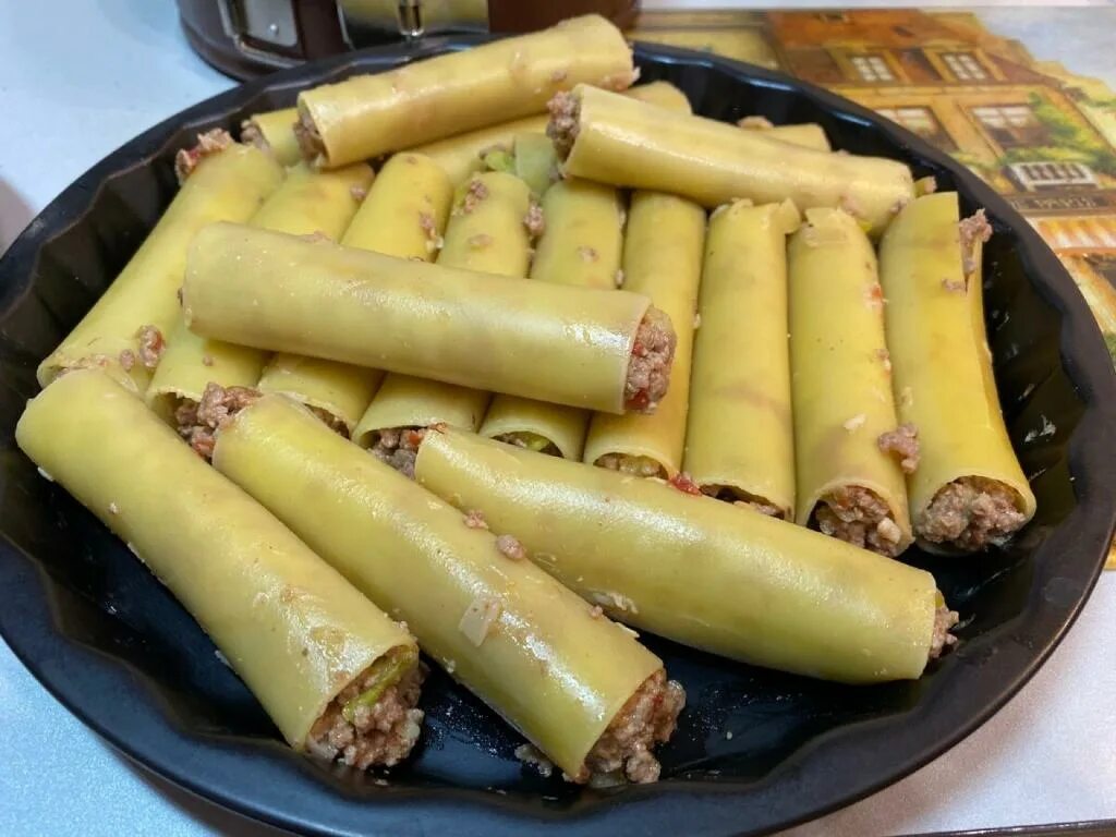 Макароны фаршированные фаршем фото Как приготовить макароны, начиненные фаршем? Рецепт и кулинарные секреты