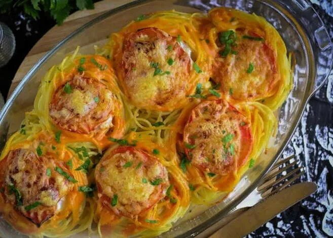 Макароны гнезда рецепты приготовления с фото Гнезда из спагетти с фаршем и сыром - пошаговый рецепт с фото