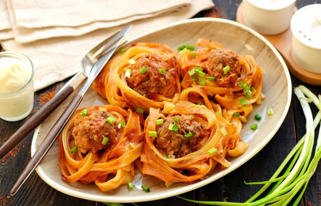 Макароны гнезда с фаршем фото Очень вкусные макаронные гнезда с фаршем на ужин: муж умоляет о добавке, а свекр