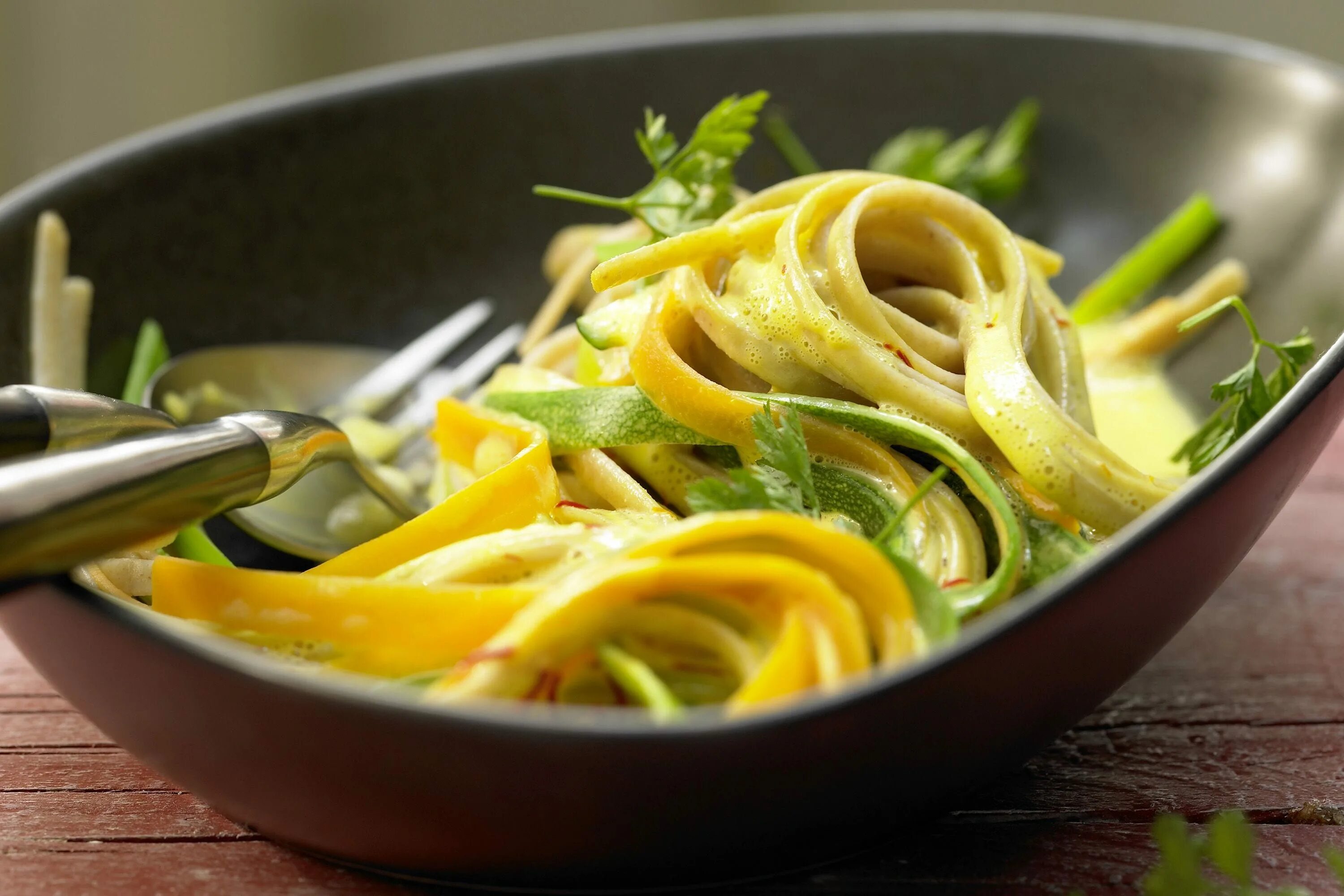 Макароны из кабачков рецепт с фото Three vegetables pasta - FreshMAG