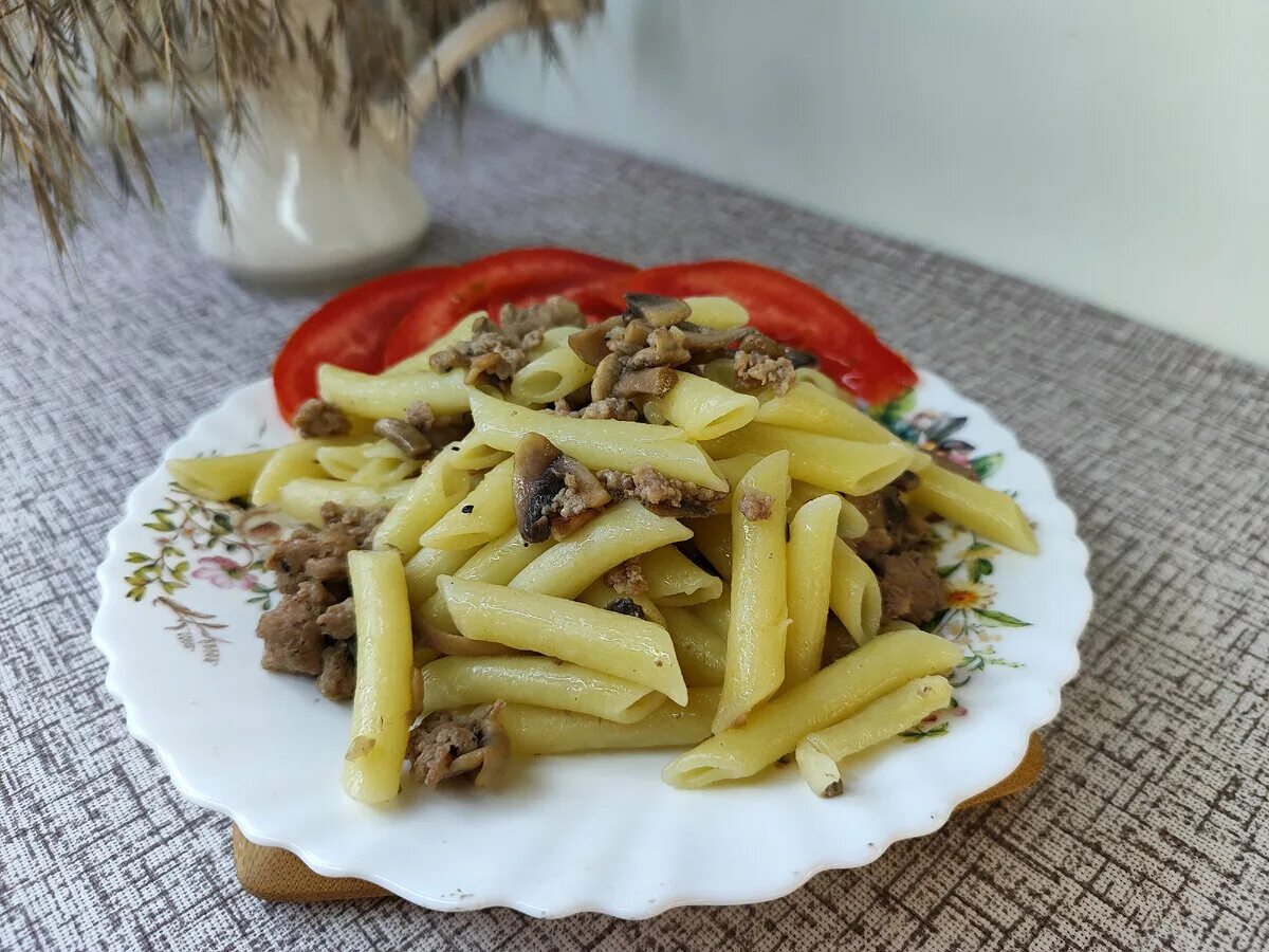 Макароны по флотски с фаршем фото Макароны по-флотски со свино-говяжьим фаршем и грибами Готовим вкусно дома/ Кули