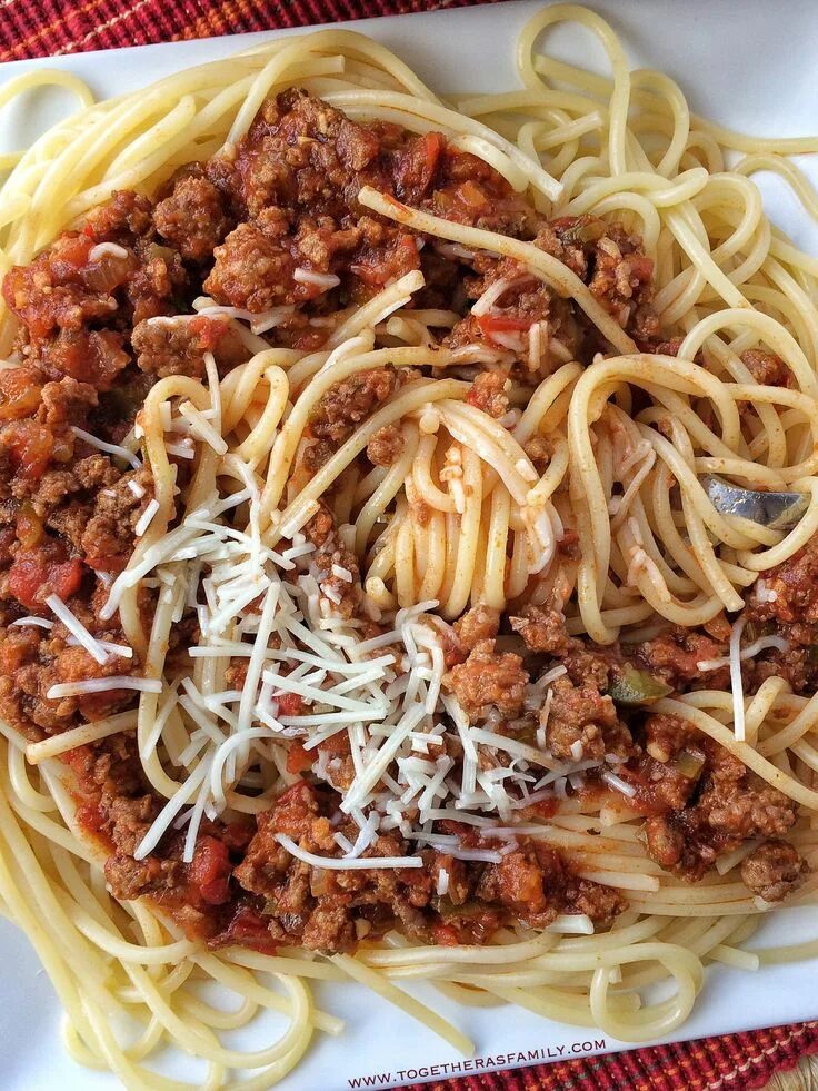Макароны с фаршем фото Slow Cooker ITALIAN SAUSAGE & BEEF SPAGHETTI SAUCE Together as Family Slow cooke