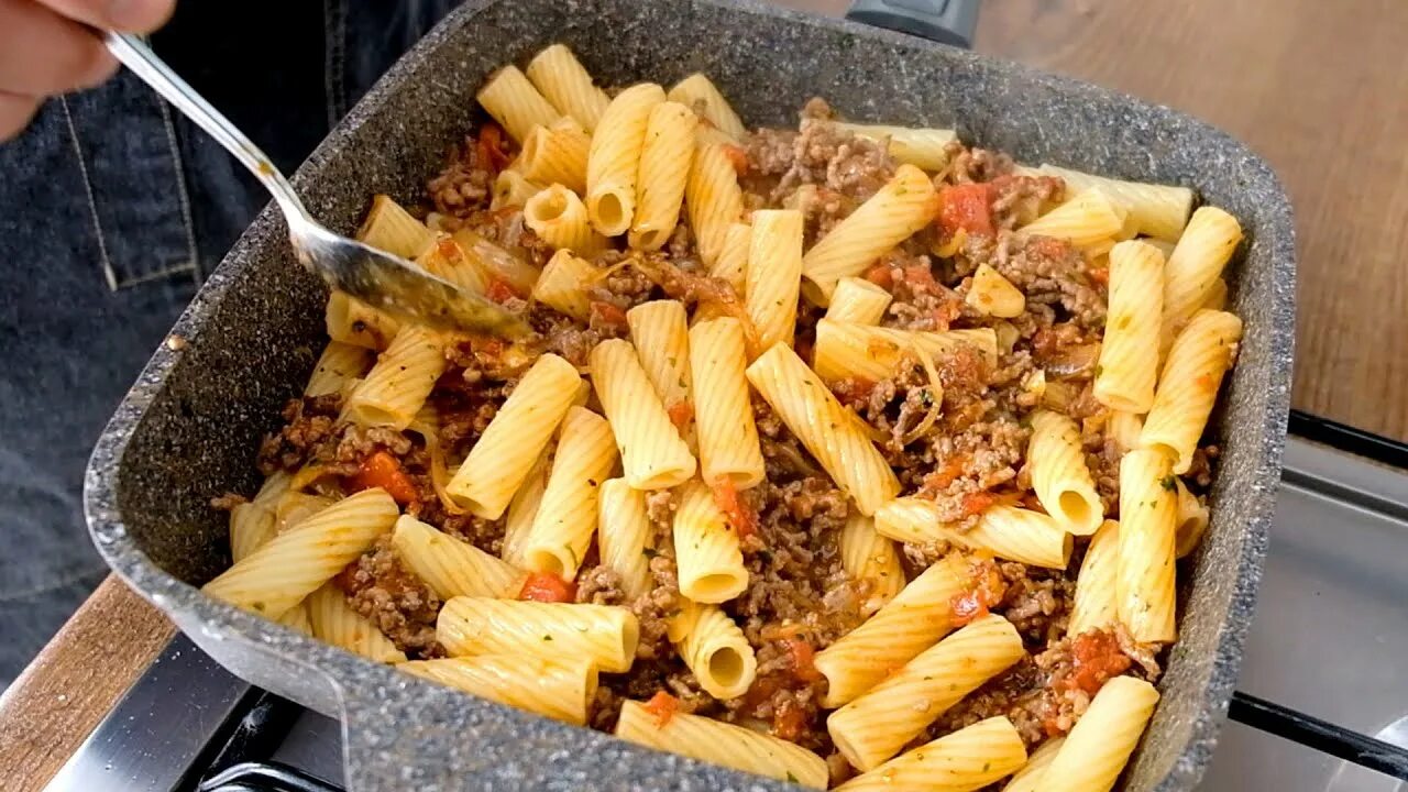 Макароны с фаршем на сковороде фото Макароны по-флотски с мясом баранины Вкусный и легкий рецепт - YouTube