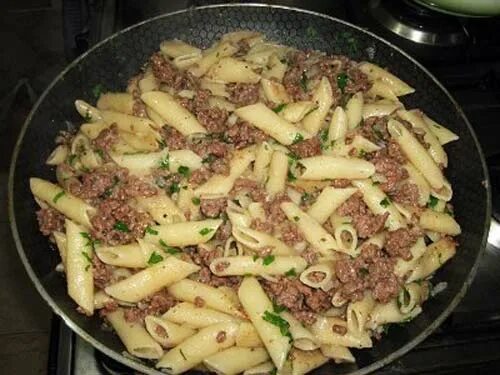 Макароны с фаршем на сковороде фото Mambo Italiano: вкусные макароны дома