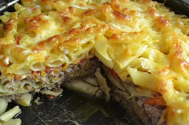 Макароны с фаршем в духовке фото Запеканка из макарон и фарша в духовке Готовим дома с Еленой Еда, Национальная е