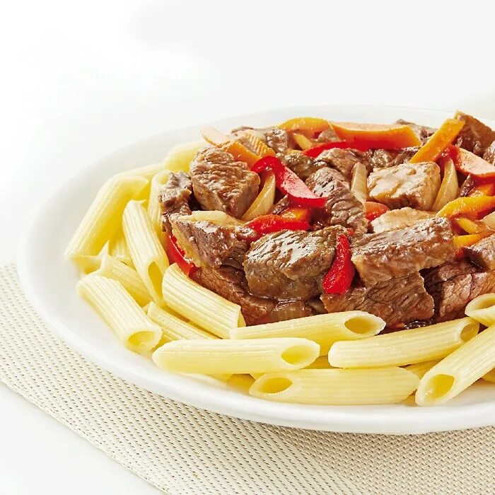 Макароны с говядиной рецепт с фото Гуляш СытоЕдов с макаронами 350г - купить с доставкой в Vprok.ru Перекрёсток по 
