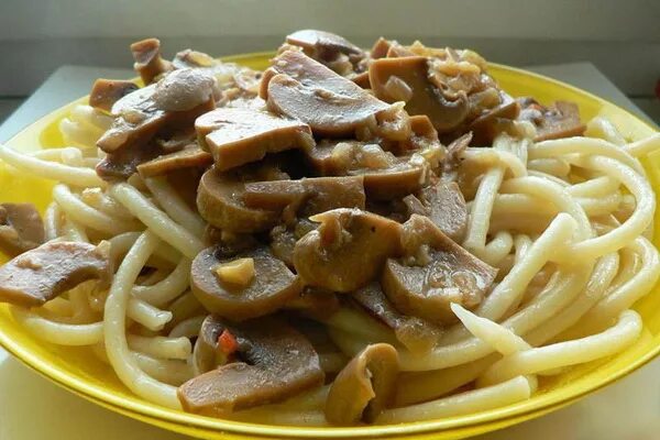 Макароны с грибами фото Макароны с грибами - вкусный рецепт с пошаговым фото