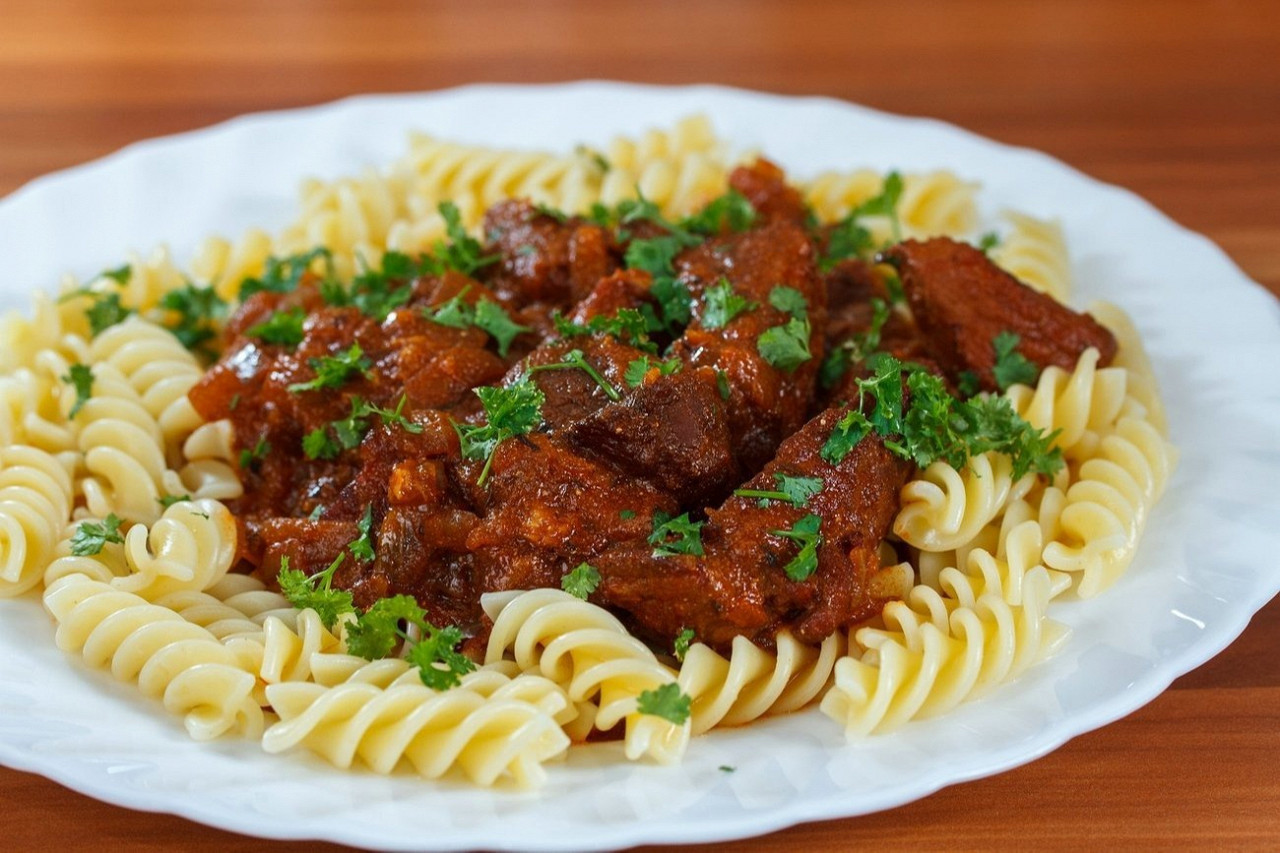 Макароны с мясом фото Паста с филе индейки, маринованным в пиве рецепт - Итальянская кухня: Основные б