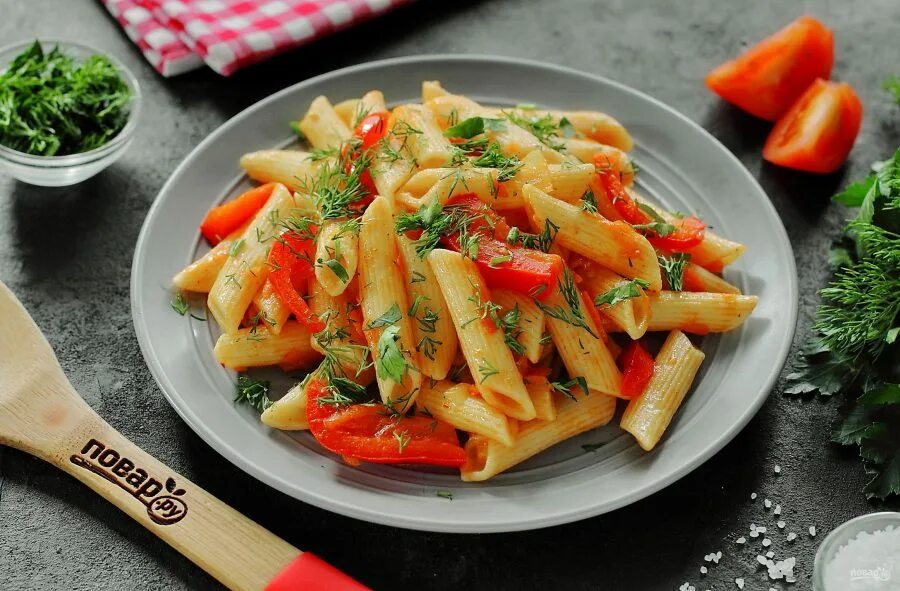 Макароны с овощами фото Макароны с овощами в мультиварке - пошаговый рецепт с фото на Повар.ру