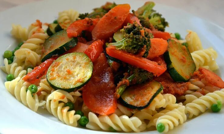 Макароны с овощами рецепты с фото Recipe for Vegetable Pasta Pates aux legumes, Tagliatelles, Idée recette