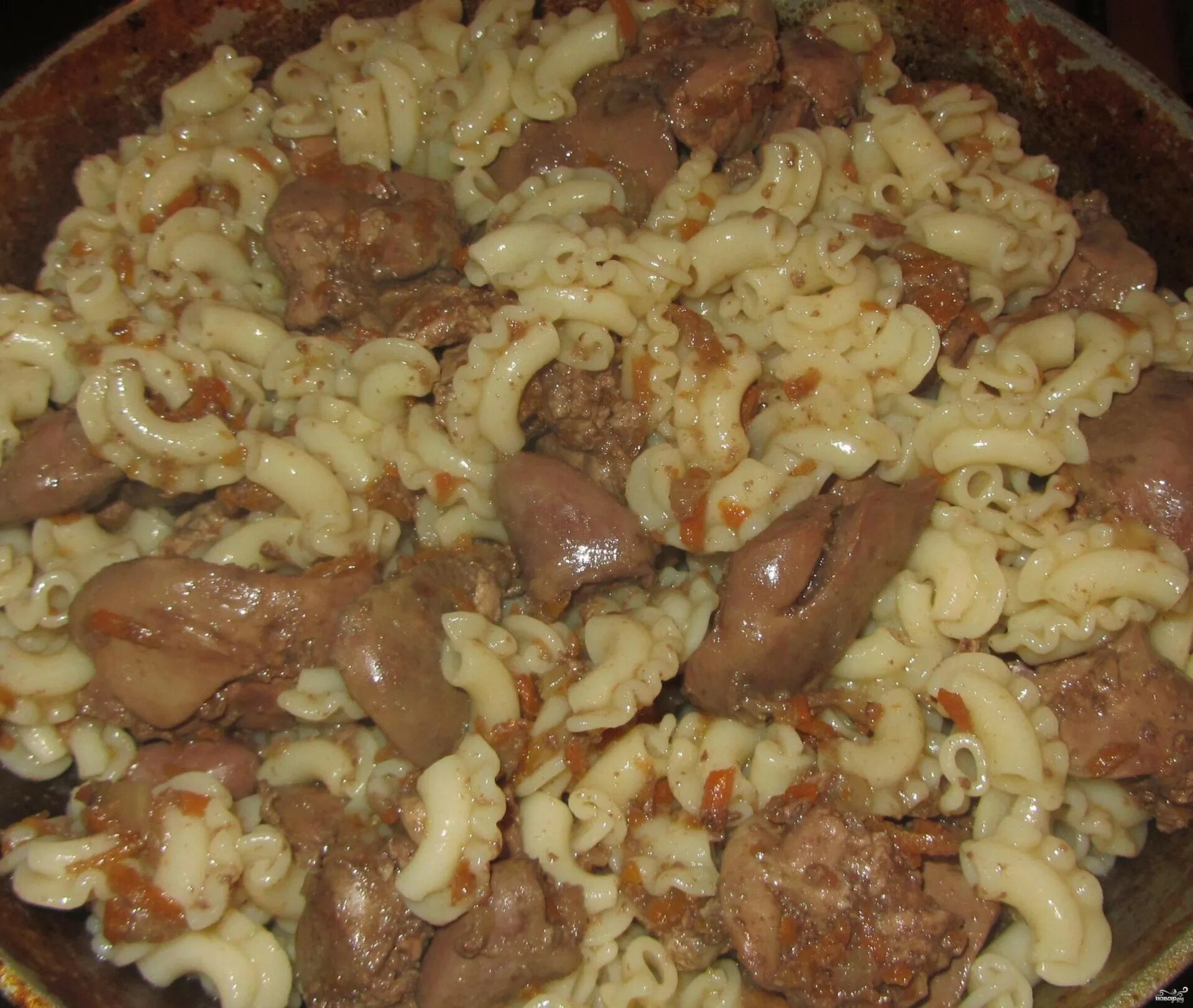 Макароны с печенью фото Печень с макаронами - пошаговый рецепт с фото на Повар.ру