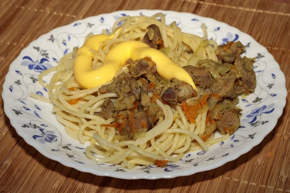 Макароны с печенью рецепт с фото Куриные желудочки тушёные с луком и морковью Николай Патрин про еду путешествия 