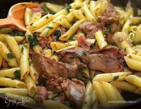 Макароны с печенью рецепт с фото Макароны с куриной печенкой, пошаговый рецепт на 1720 ккал, фото, ингредиенты - 