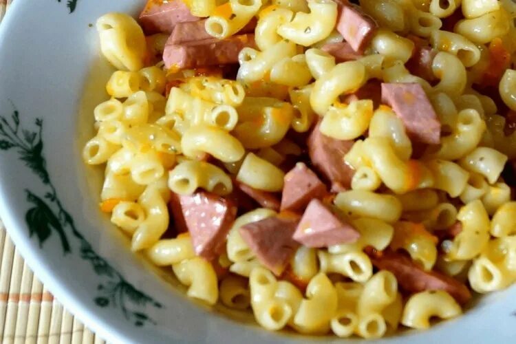 Макароны с сосисками в духовке фото 15 быстрых рецептов макарон с сосисками