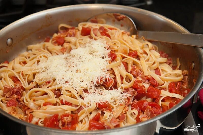 Макароны с сыром и помидорами фото Паста с ветчиной и помидорами - пошаговый рецепт с фото на Повар.ру