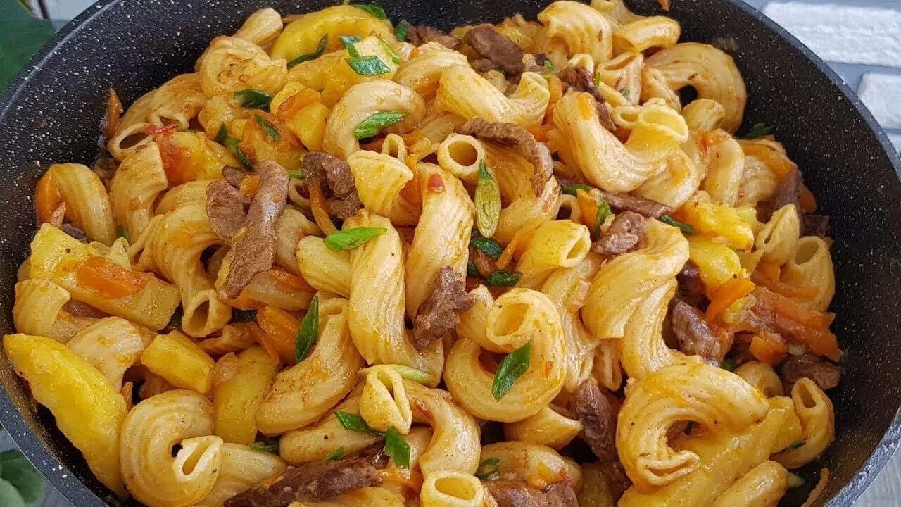 Макароны с жареной капустой рецепт с фото Макароны с мясом и овощами. Супер просто и супер быстро. - YouTube