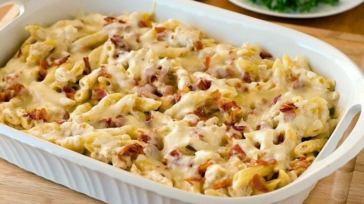 Макароны в духовке рецепт с фото Chicken Bacon Ranch Casserole Recipe Recipes, Chicken bacon ranch casserole, Chi
