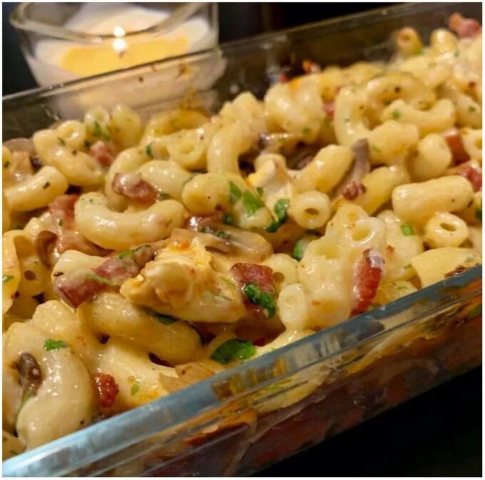Макароны в духовке рецепт с фото Макароны с беконом - 6 рецептов приготовления с пошаговыми фото