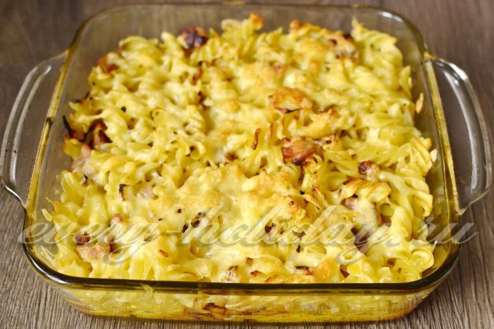 Макароны в духовке рецепт с фото Запеканка из макарон с курицей в духовке, рецепт фото
