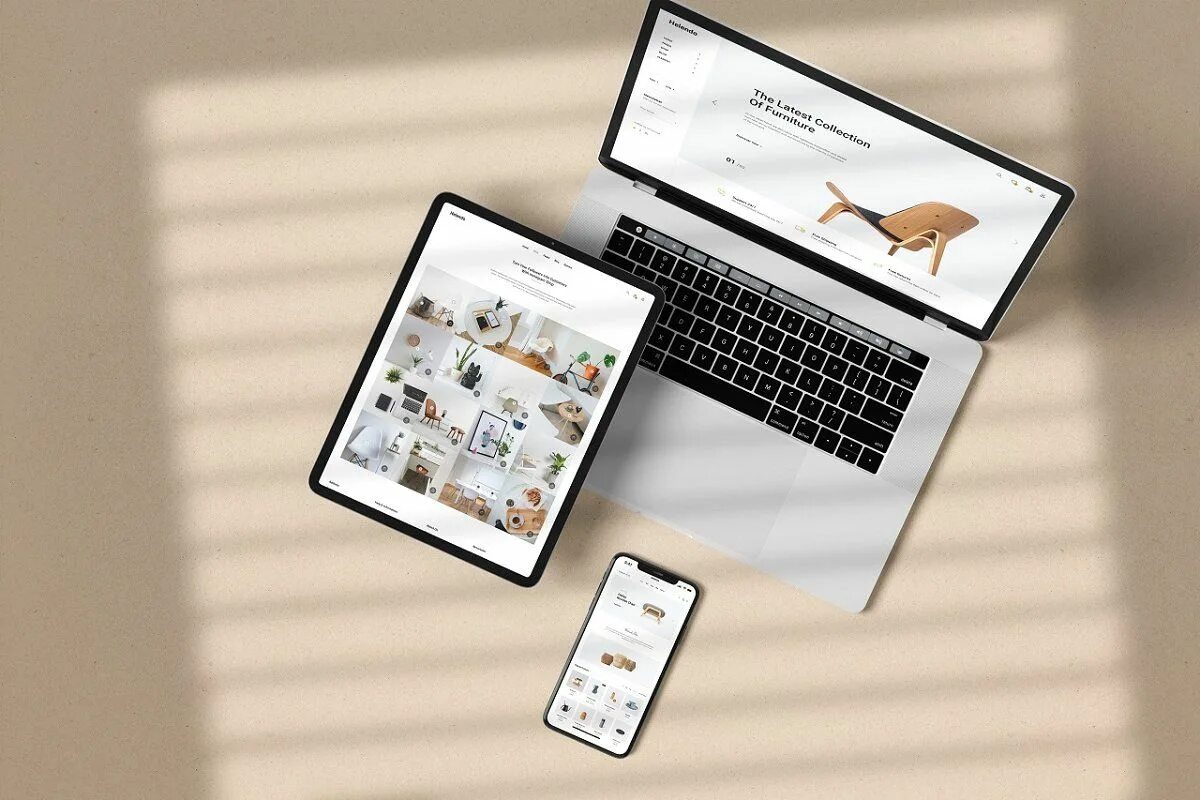 Макбук для дизайнера интерьера какой выбрать Multi Device Mockup - Scenes Creator, a Books & Magazine Mockup by Momogi Iphone