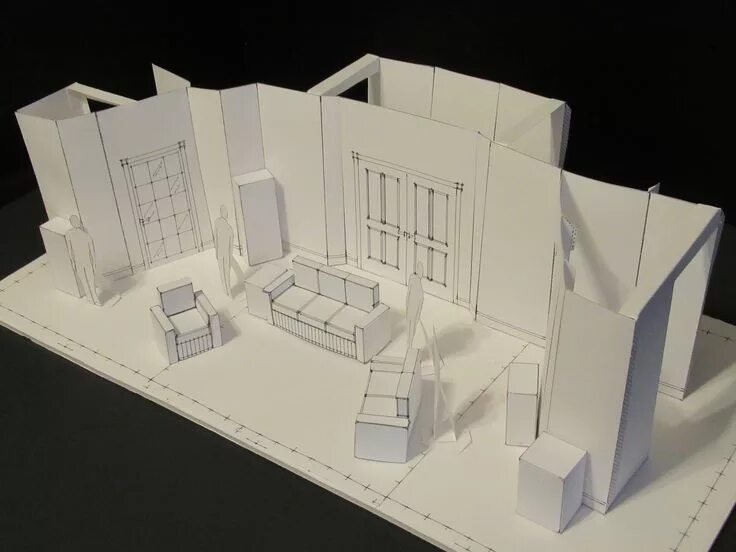 Макет дизайн проекта Printamodel.com, stage design, production design, scenography, Set design theatr