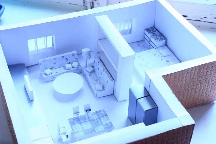 Макет интерьера комнаты Макет квартиры. Arquitectura, Maquetas