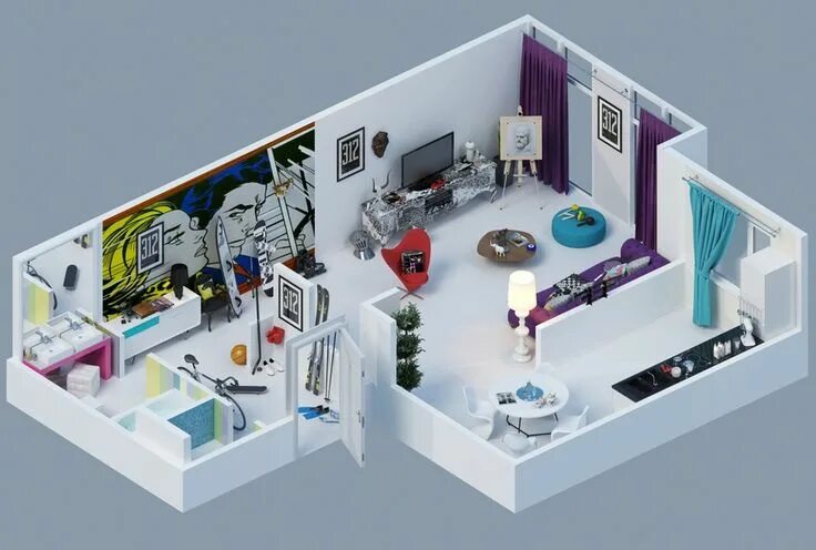 Макет интерьера комнаты Interior Designe Lovers Blog Home design plans, Floor plan design, Apartment lay