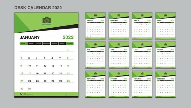 Макет календаря на 2025 год 2021 Month Calendar Изображения: просматривайте стоковые фотографии, векторные и