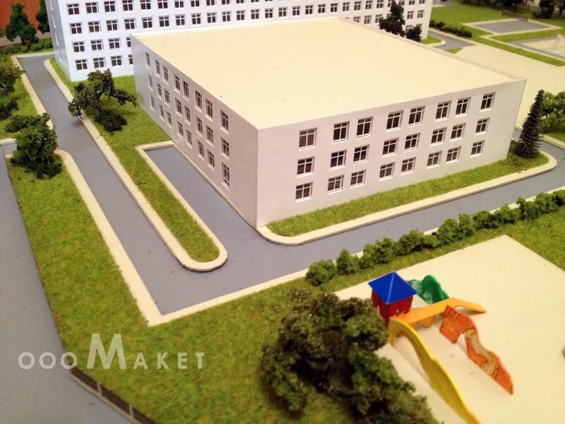 Макет школы фото Макет школы из картона по теме: ОЗЕЛЕНЕНИЕ ТЕРРИТОРИИ ЛИЦЕЯ