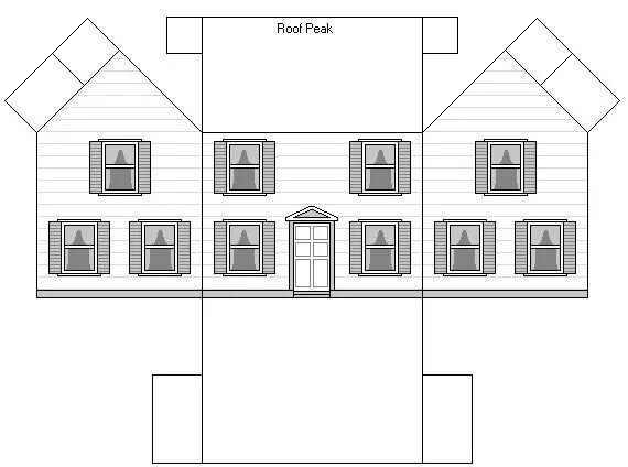 Макет здания дома чертеж Printable Minis: Dollhouse Paper house diy, Paper doll house, House template