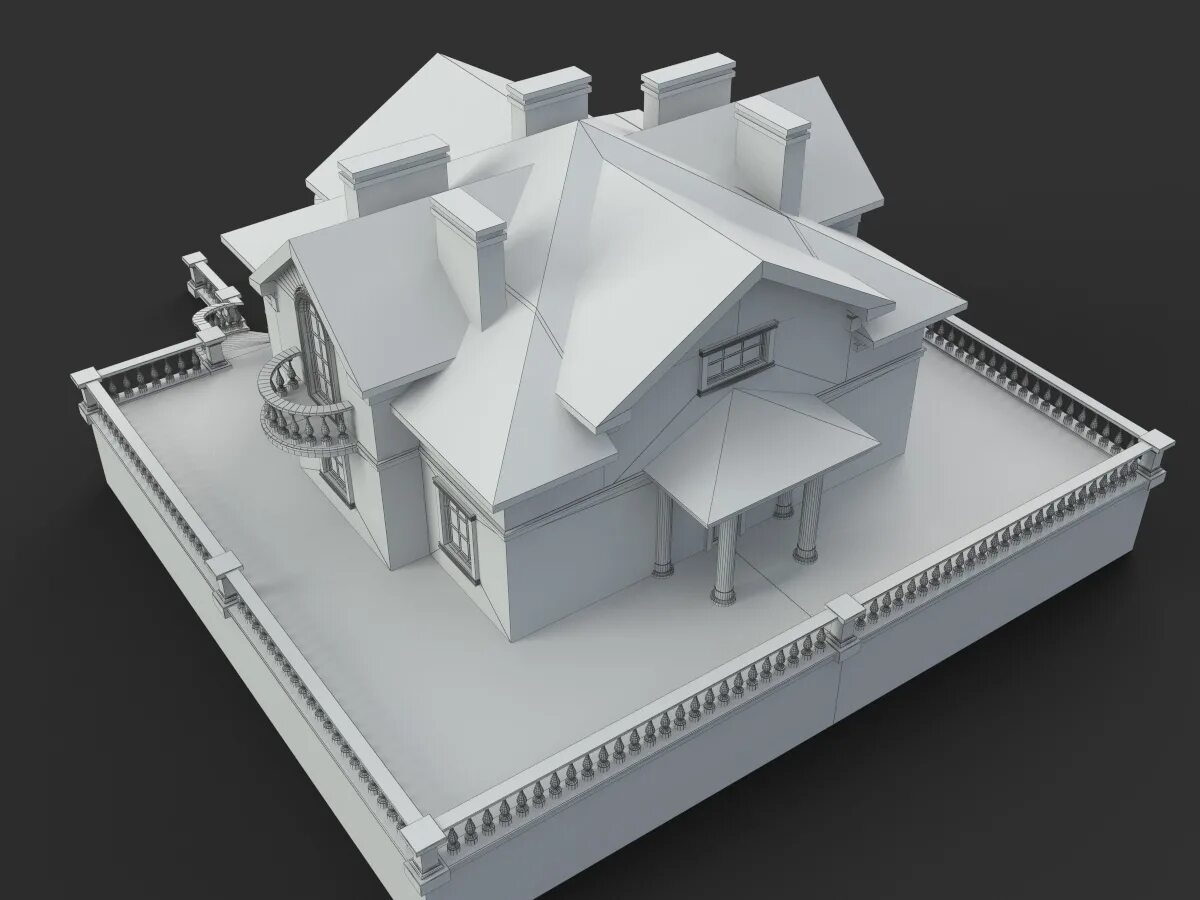 Макет здания фото The Villa. Architectural 3D Modeling. :: Behance