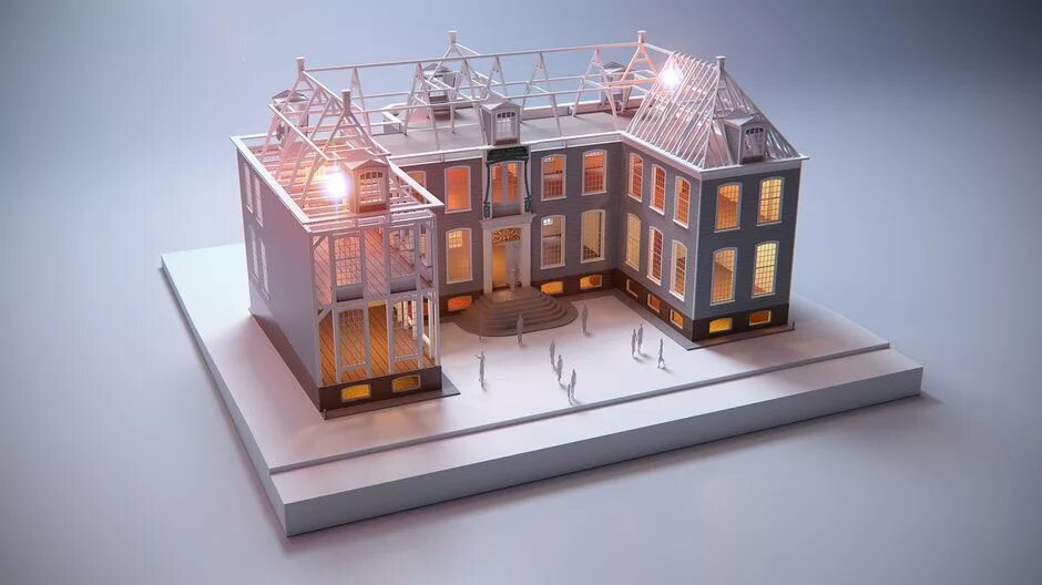 Макет здания фото Maquette Light Study by Michael Marcondes Architecture 3D CGSociety Light study,