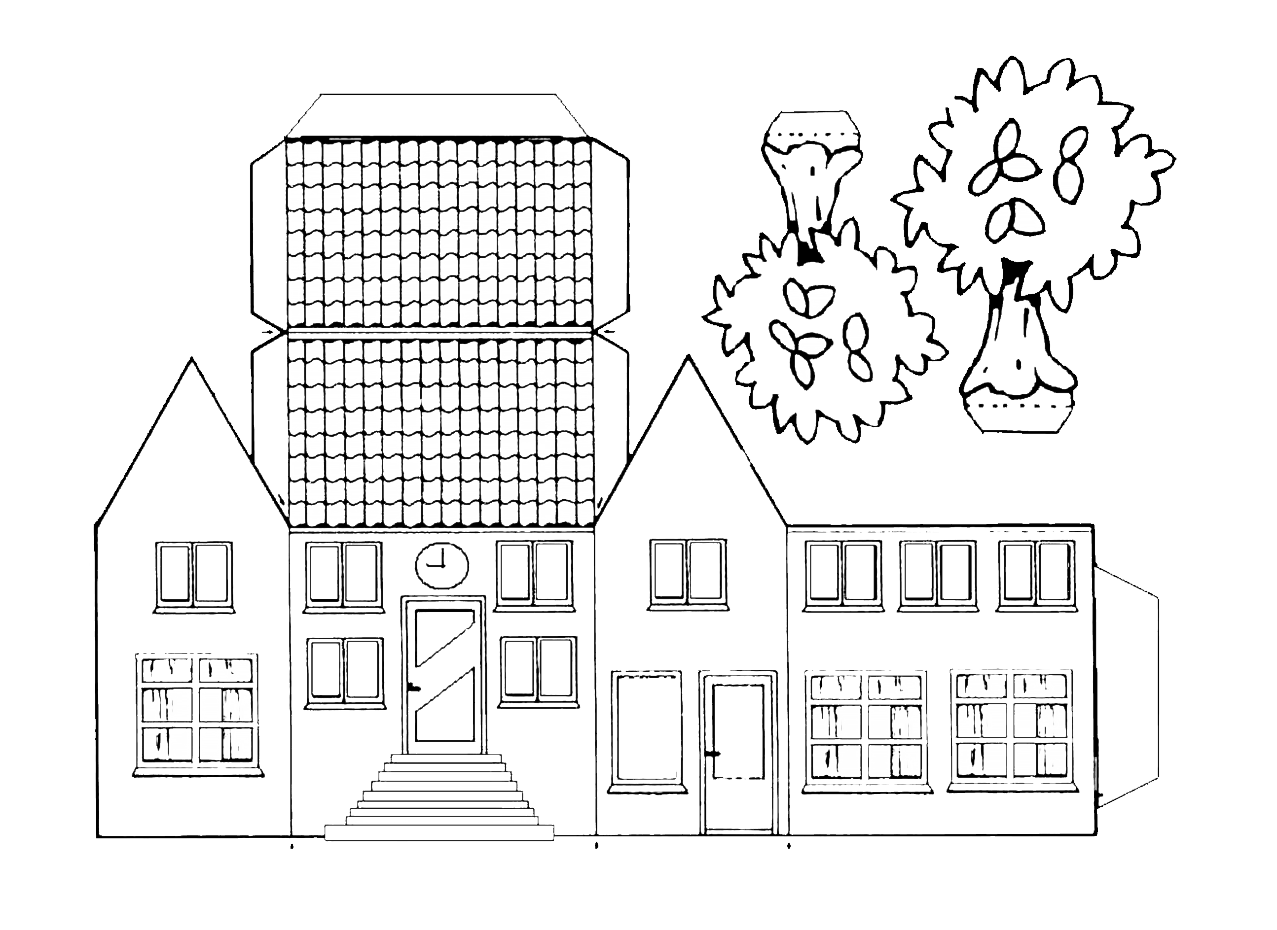 Макеты домов схемы для распечатки Шаблоны домиков Paper house template, House template, Glitter houses