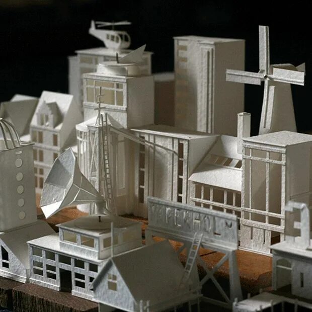 Макеты из бумаги фото Conheça a cidade feita de papel pelo arquiteto Charles Young Paper city, Paper a