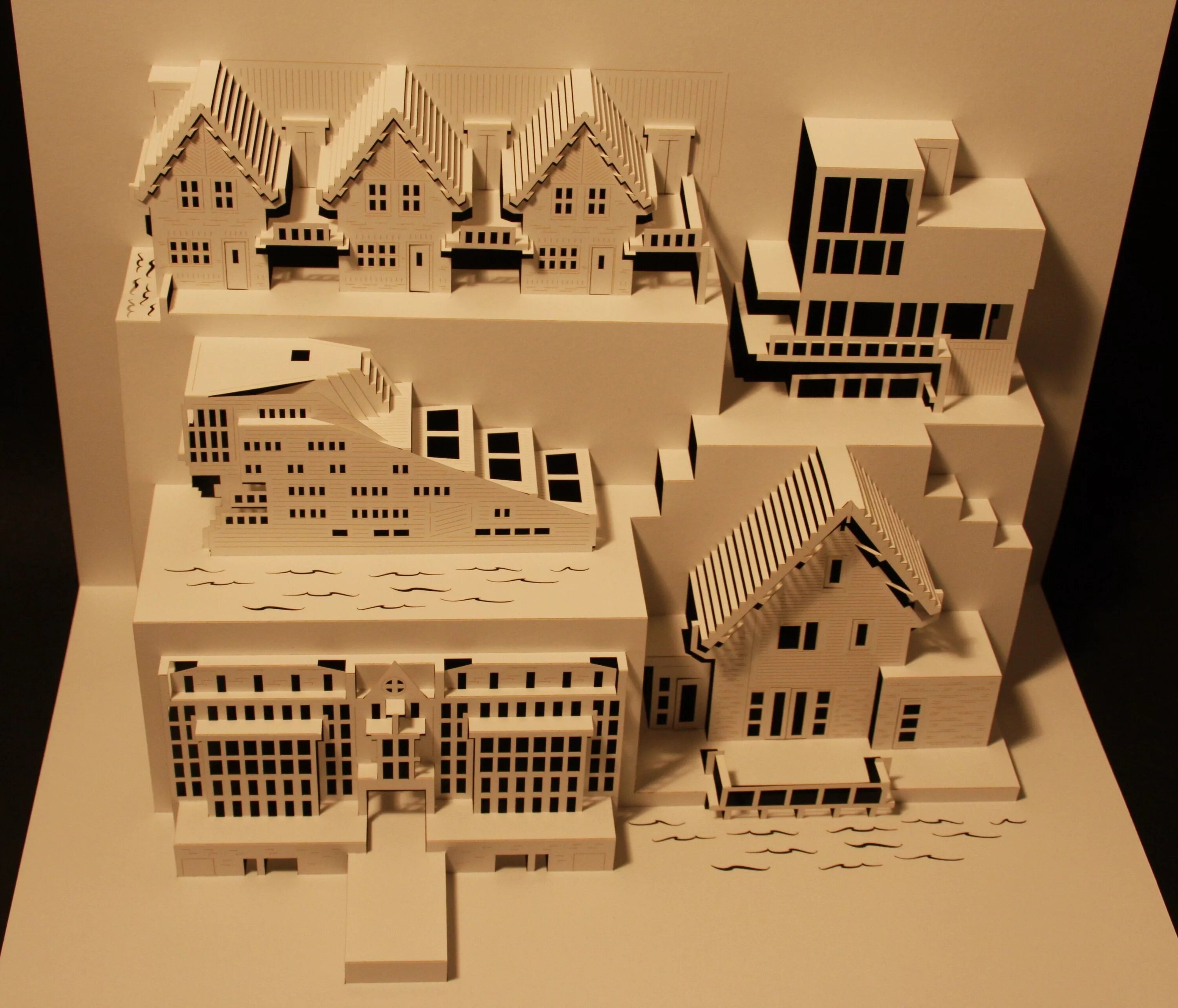 Макеты из бумаги фото Ingrid Siliakus - Bouwfonds Ontwikkelings project seen from above Origami archit