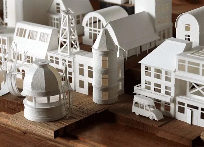 Макеты из бумаги фото Изображения в записи сообщества Paper city, Paper architecture, Paper art