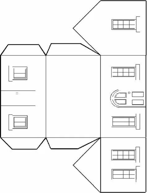 Макеты из картона своими руками схемы Christmas Paper House Template 5953a198413c7ccb9efde9b183a239dd Putz C7A Paper h