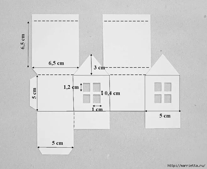 Макеты своими руками схемы Домики - подвески из бумаги. Шаблон Paper house template, Christmas decor diy, C
