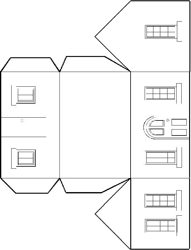 Макеты своими руками схемы index.php 610 × 799 pixels Paper house template, House template, Diy christmas v