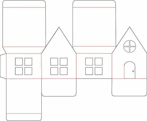 Макеты своими руками схемы Paper House The Craft Chop Paper house diy, Paper house template, Christmas pape
